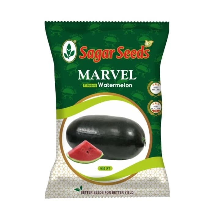 Sagar Marvel Watermelon Seeds - Tarbuj Seeds ( 25 Gm x 1 Qty)